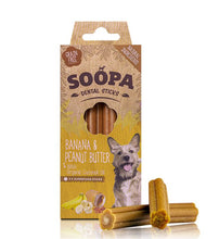 Indlæs billede til gallerivisning Soopa Banana &amp; Peanut Butter dental sticks
