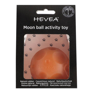 Moon ball hunde aktivitetslegetøj fra Hevea. Kommer i 100% naturgummi. Desginet i Danmark
