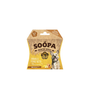 Veganske godbidder fra Soopa med banan og peanut butter. Snack - vegansk snak til hunde