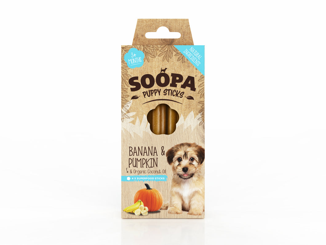 Soopa Puppy banana & pumpkin dental sticks